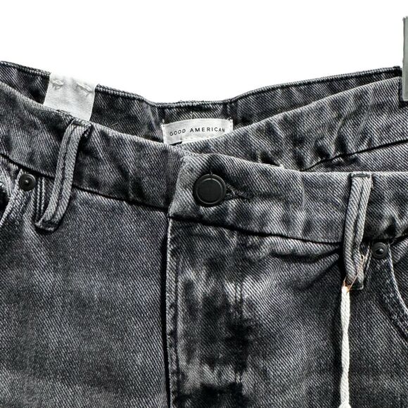 Good American Good 90s Icon Black Straight Leg Jeans Size 8 - Picture 7 of 13